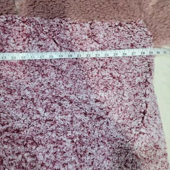 Suzanne Betro Weekend Pink Blush Sherpa Fleece Quarter Zip Pullover Sweater - 1X - Picture 8 of 9